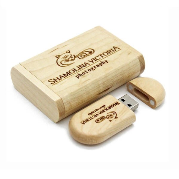 Wooden Oval USB Flash Drive